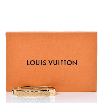 Louis Vuitton Brass Monogram Nanogram Cuff M Gold 7 of 7