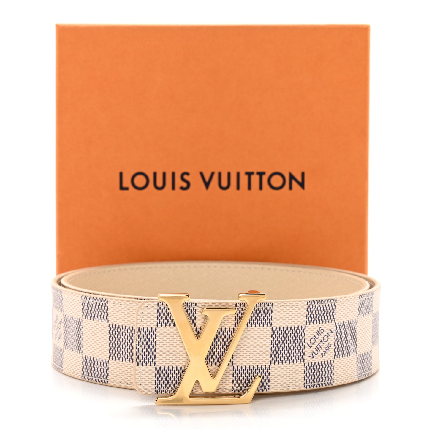 Damier Azur LV Initiales Belt 80 32