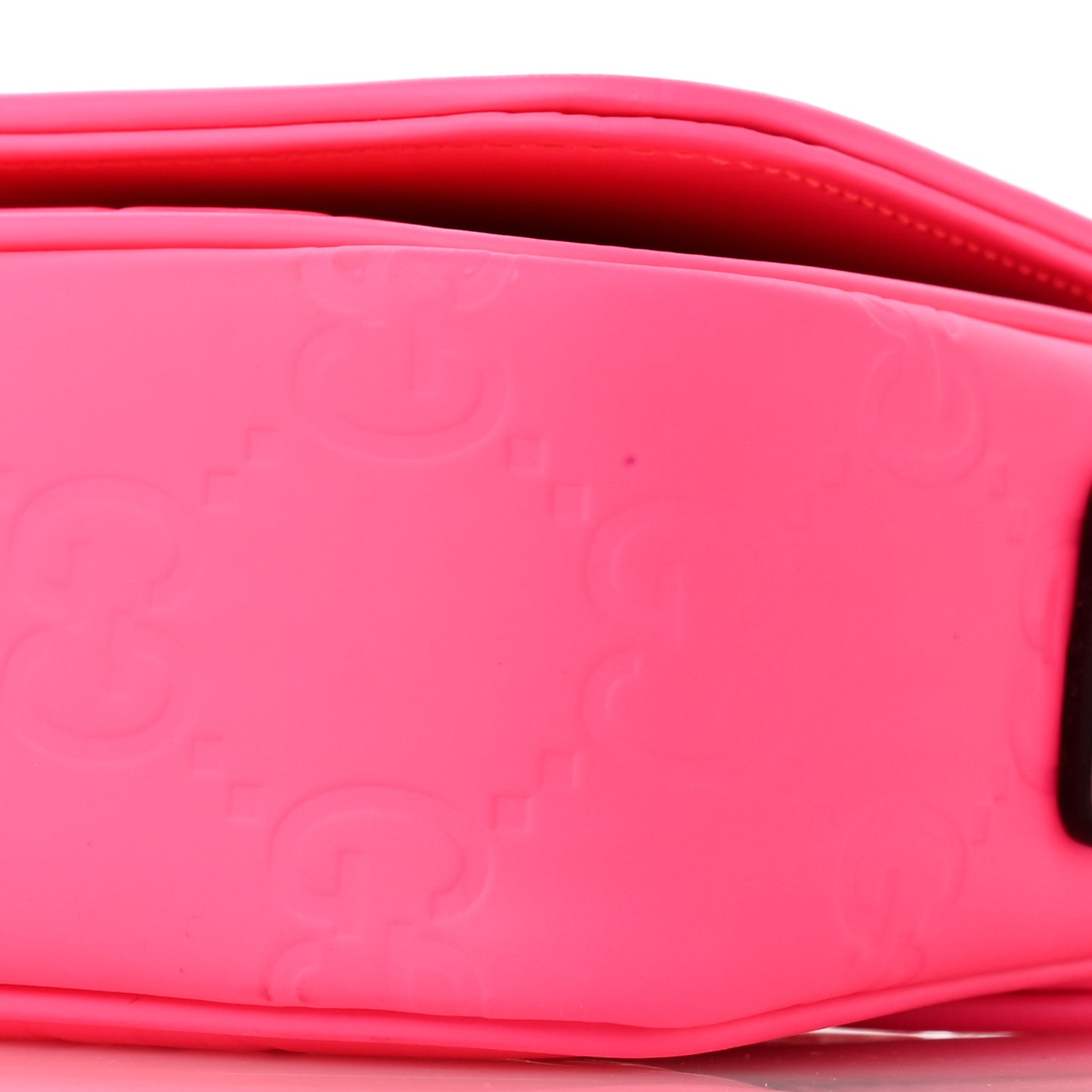 Calfskin GG Rubber effect Super Mini Bag  Pink