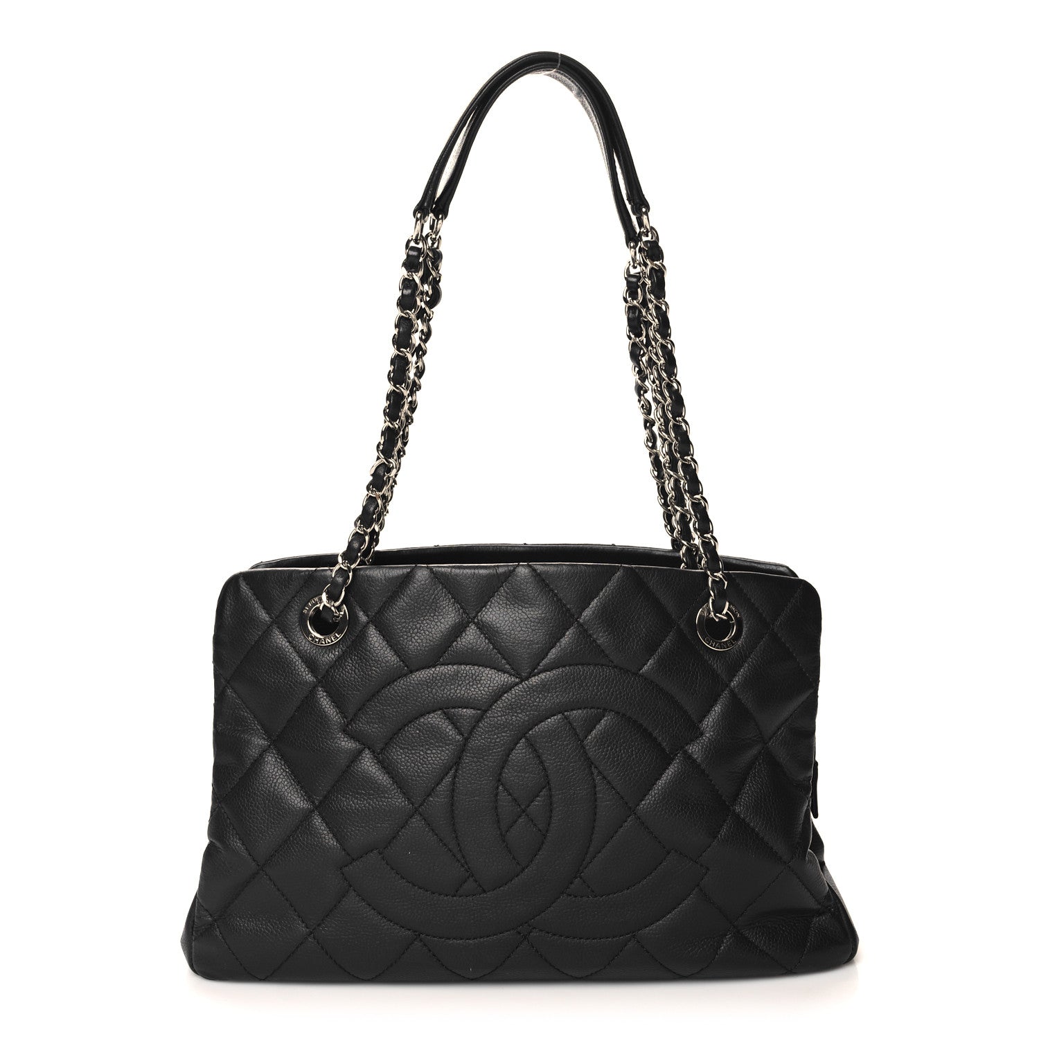 Chanel Caviar Quilted CC Timeless Soft Tote Black 1 of 12