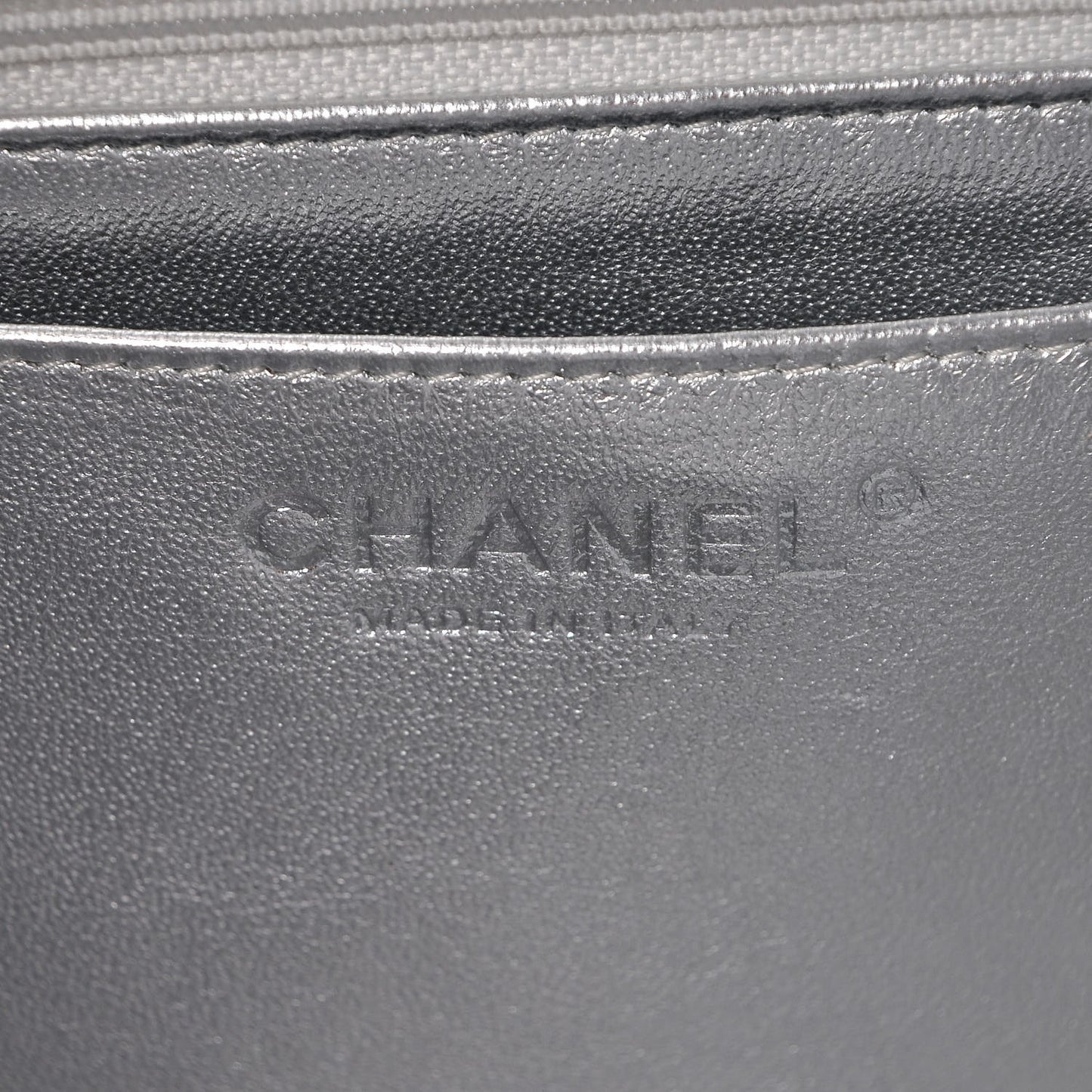 Metallic Lambskin Quilted Jumbo Single Flap Silver