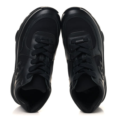 Chanel Lambskin Fabric CC Uniform Sneakers 37 Black 2 of 9