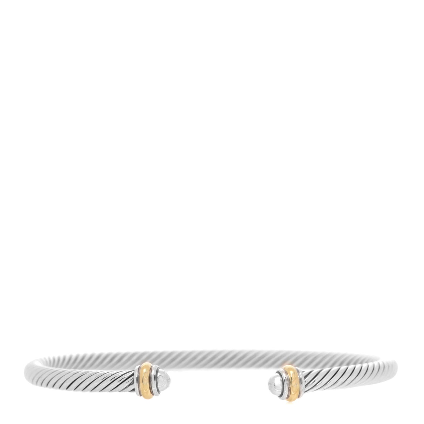 Sterling Silver 18K Yellow Gold 4mm Cable Classics Bracelet