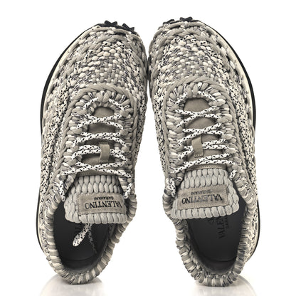 Valentino Garavani Fabric Crochet Mens Low Top Sneakers 44 Pastel Grey 2 of 12