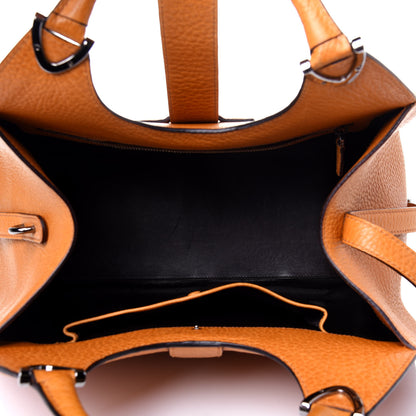Gucci Pebbled Calfskin Medium Stirrup Top Handle Bag 4 of 10