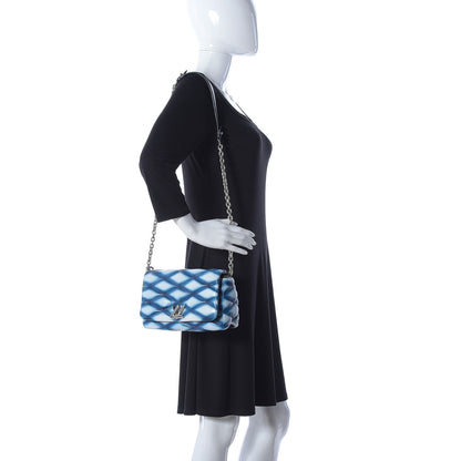 Louis Vuitton Lambskin Malletage Contraste GO-14 PM Blue 2 of 9