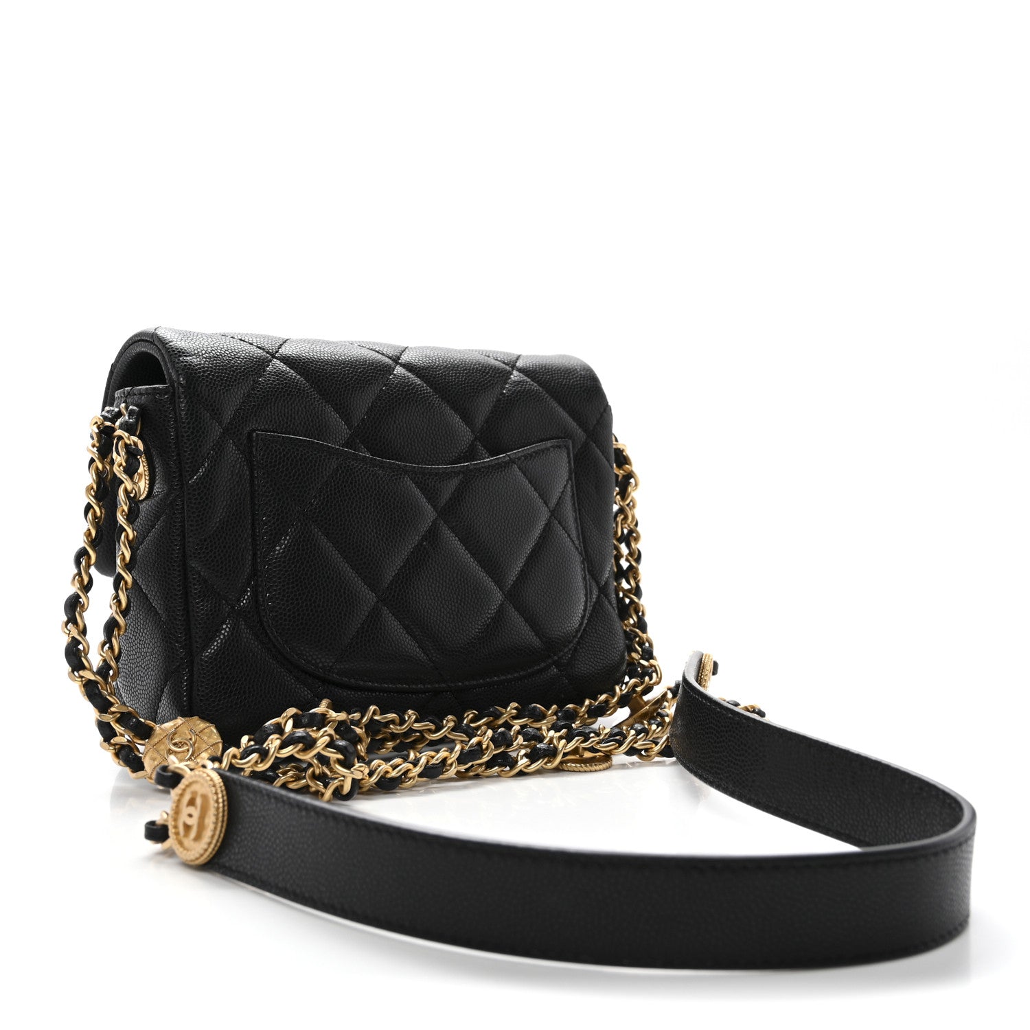 Chanel Caviar Quilted Mini Twist Your Buttons Flap Black 3 of 11