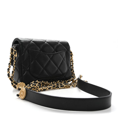 Chanel Caviar Quilted Mini Twist Your Buttons Flap Black 3 of 11
