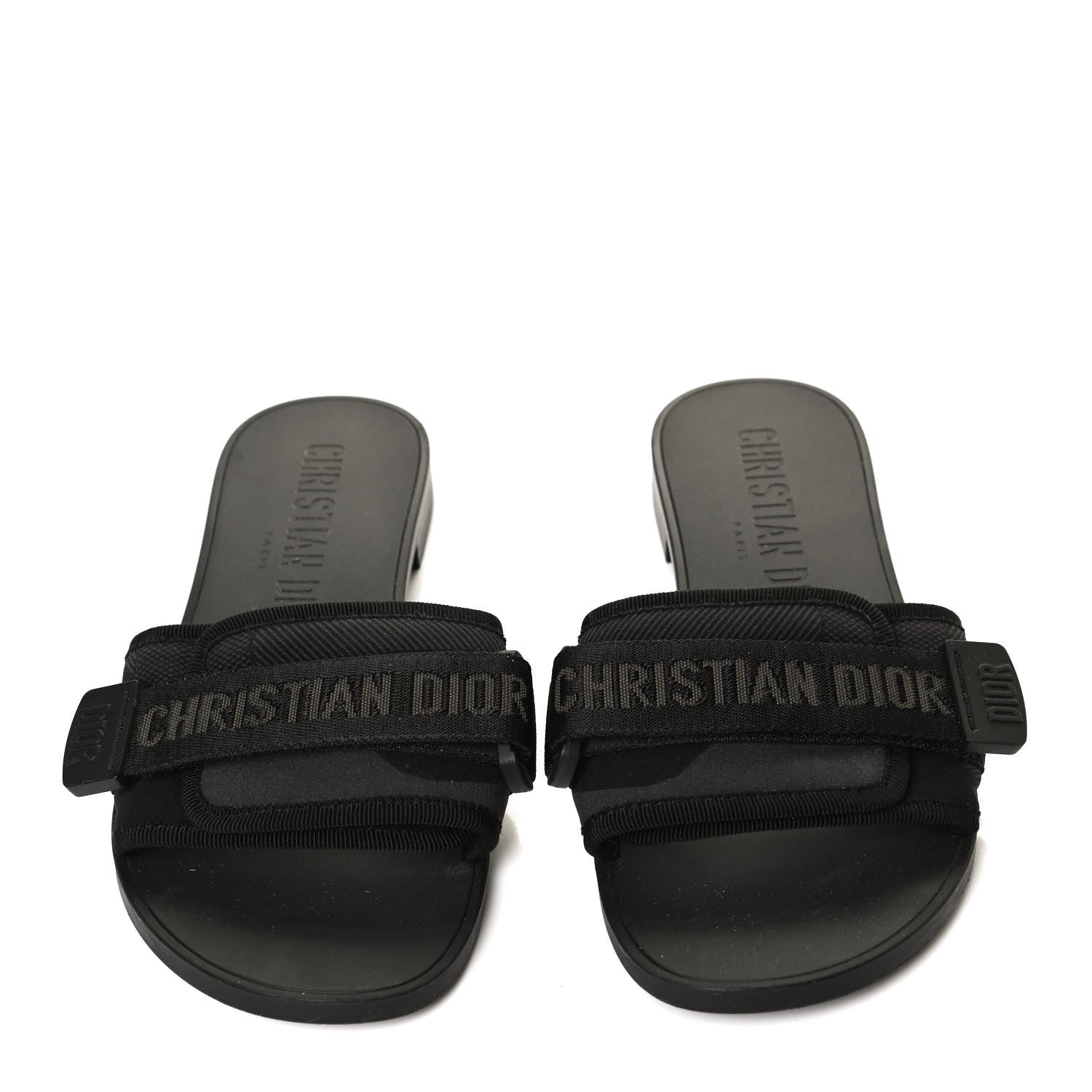 Christian Dior Technical Stretch Fabric Camouflage Dio(r)evolution Slide Sandals 36 Black Military 2 of 11