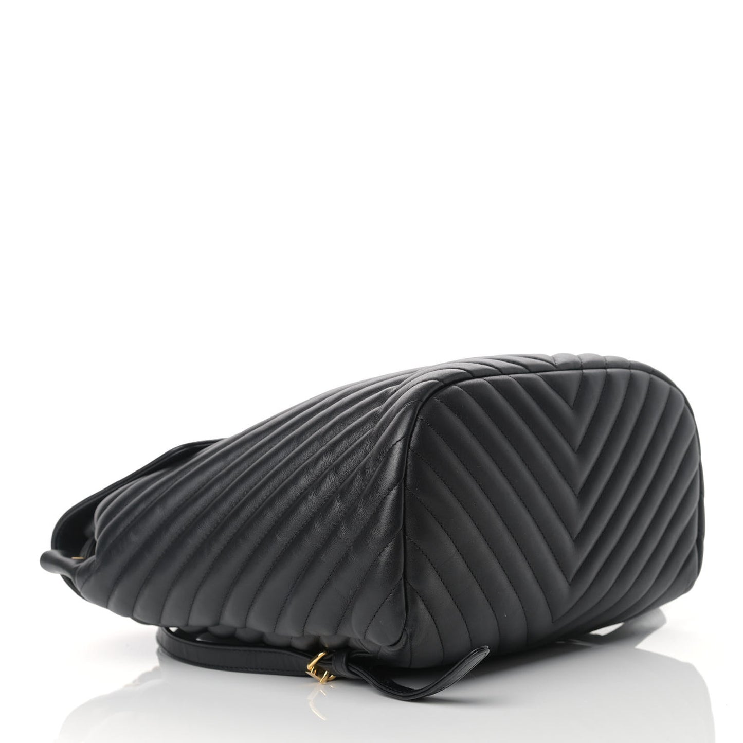 Calfskin Chevron Quilted Large Urban Spirit Backpack Black