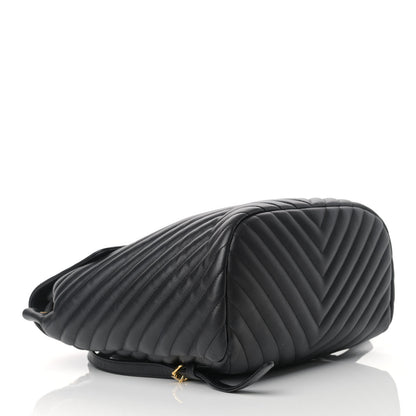 Chanel Calfskin Chevron Quilted Large Urban Spirit Backpack Black 4 of 14