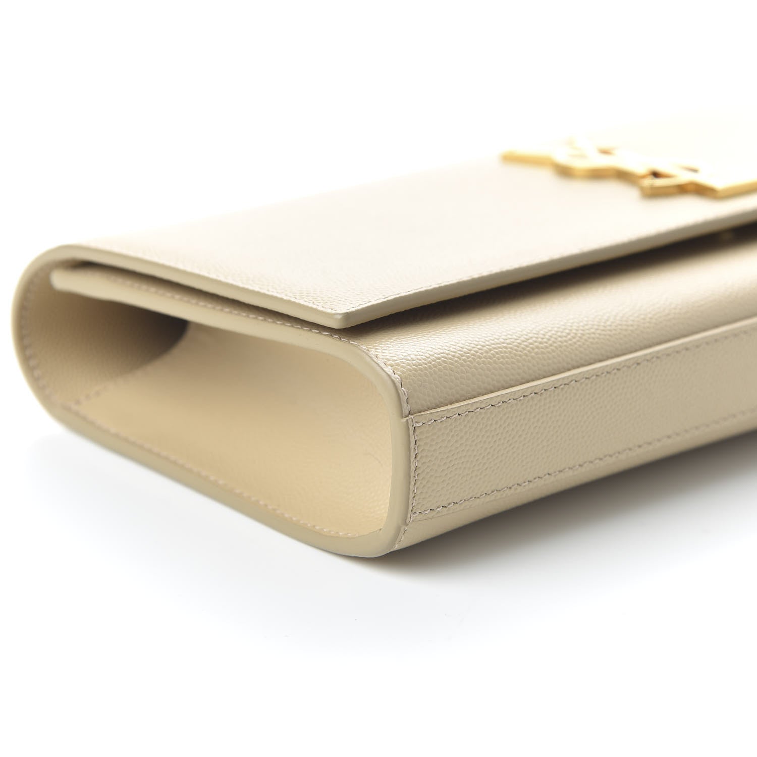 Saint Laurent Grain De Poudre Classic Monogram Cassandre Clutch Nude 6 of 9