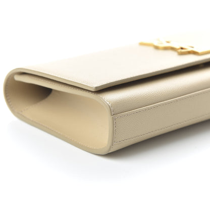 Saint Laurent Grain De Poudre Classic Monogram Cassandre Clutch Nude 6 of 9
