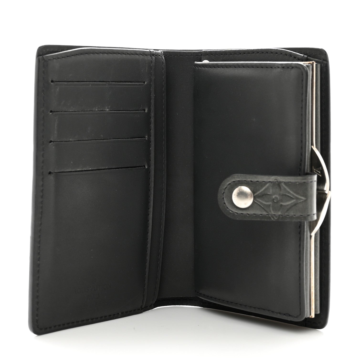 Louis Vuitton Mat Monogram French Purse Wallet Black 5 of 8