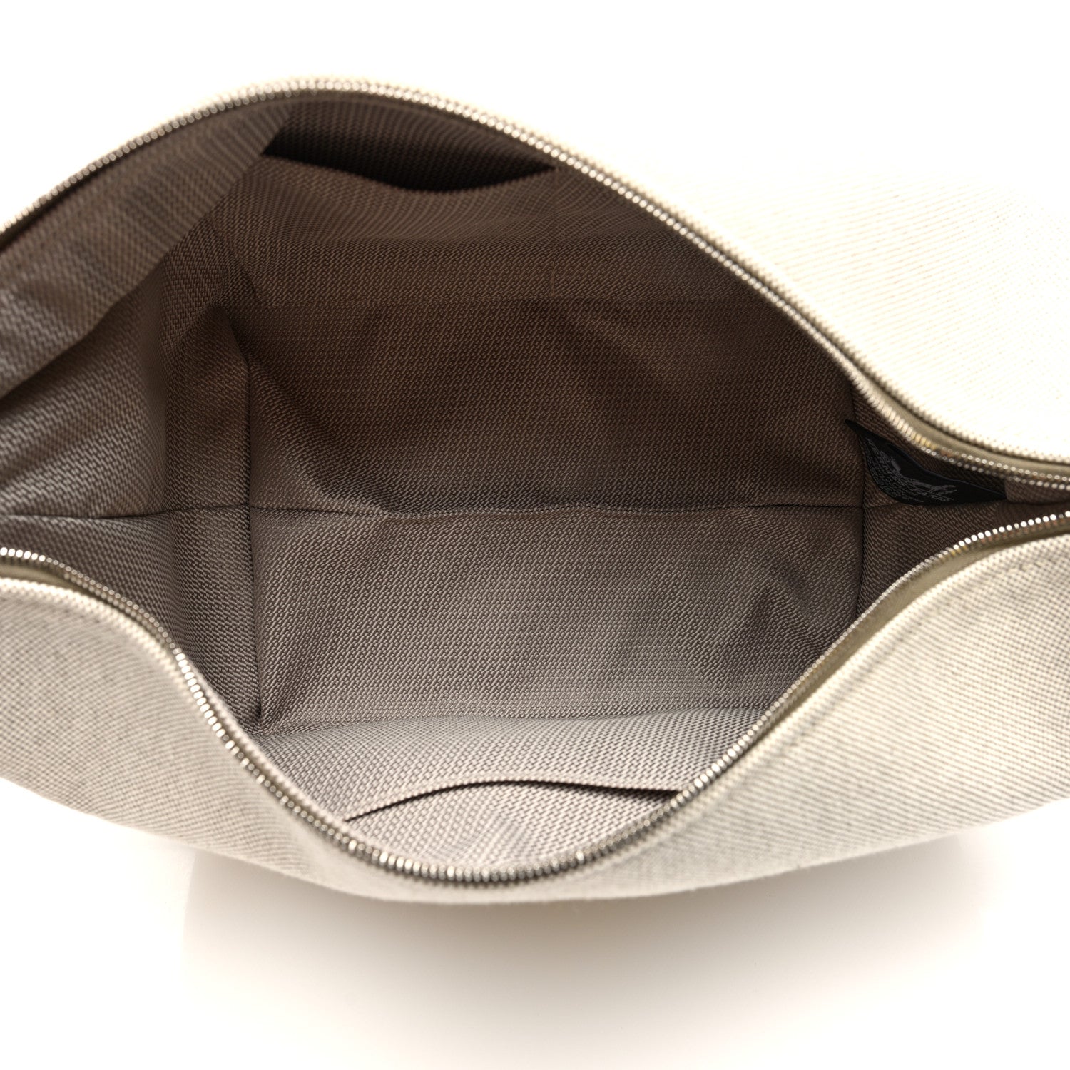 Hermes Canvas Large Bride-A-Brac Pouch Natural Jaune Citron 5 of 6