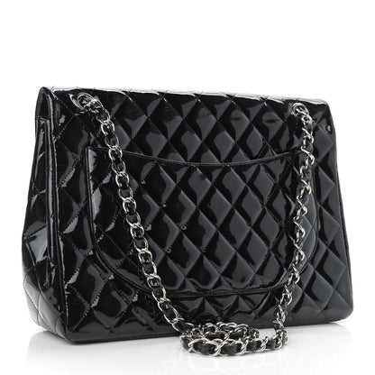 Chanel Patent Quilted Maxi Single Flap Black 3 of 11