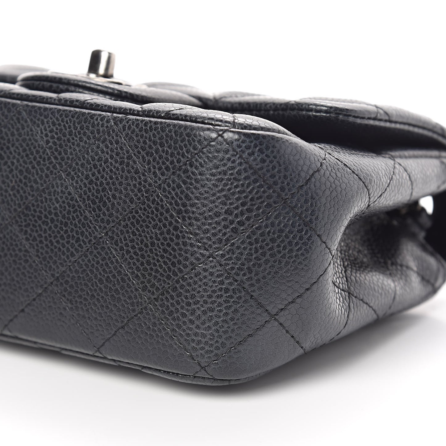 Caviar Quilted Mini Square Flap Black