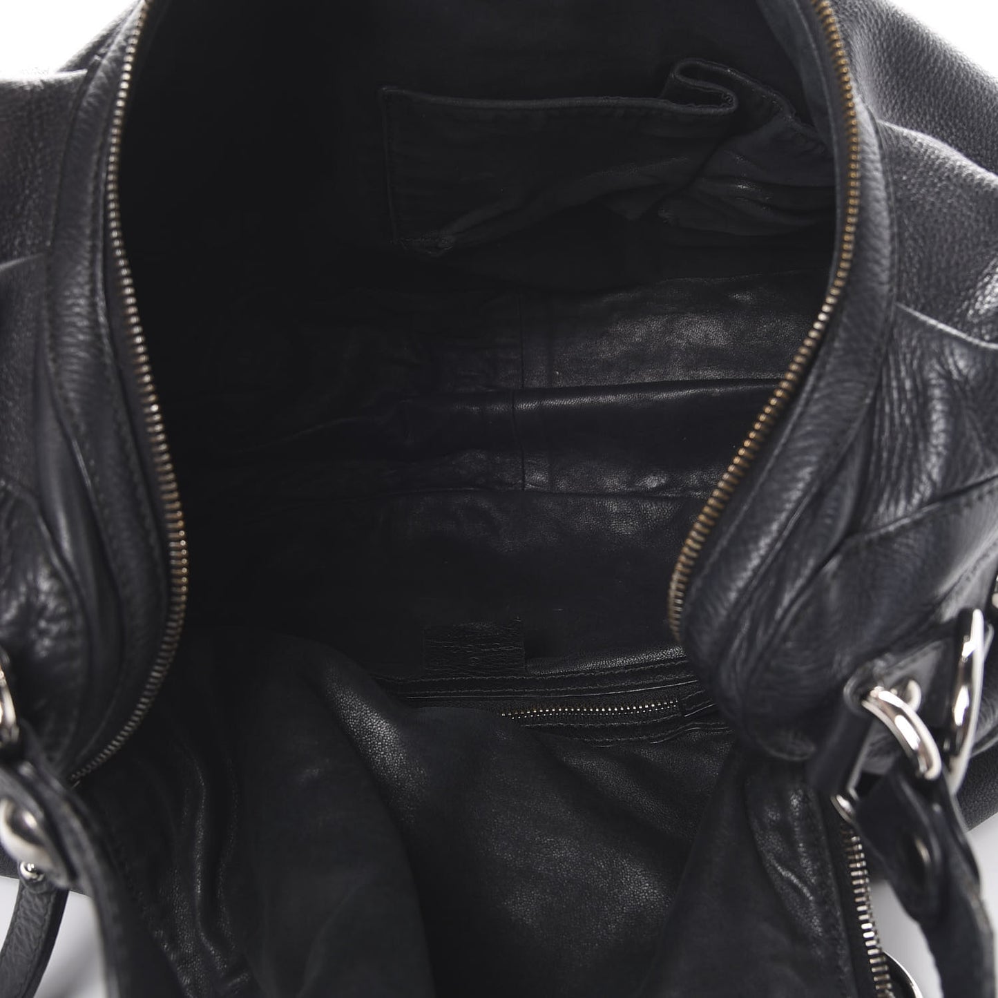 Pebbled Calfskin Medium Icon Bit Shoulder Bag Black