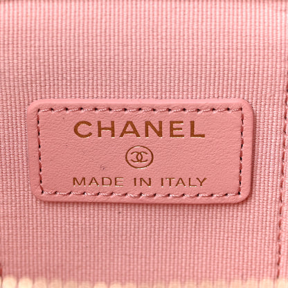 Chanel Caviar Quilted Mini Vanity Case With Chain Pink 7 of 9