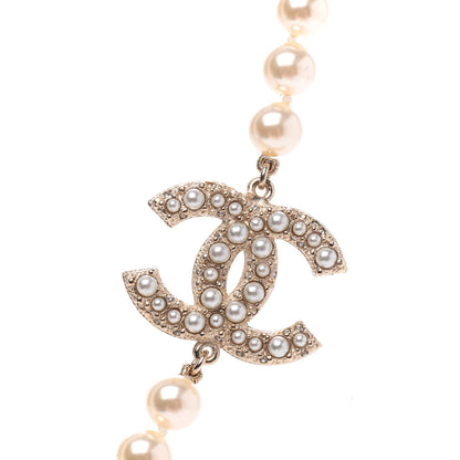 Chanel Pearl CC 100th Anniversary Necklace Light Gold 3 of 4