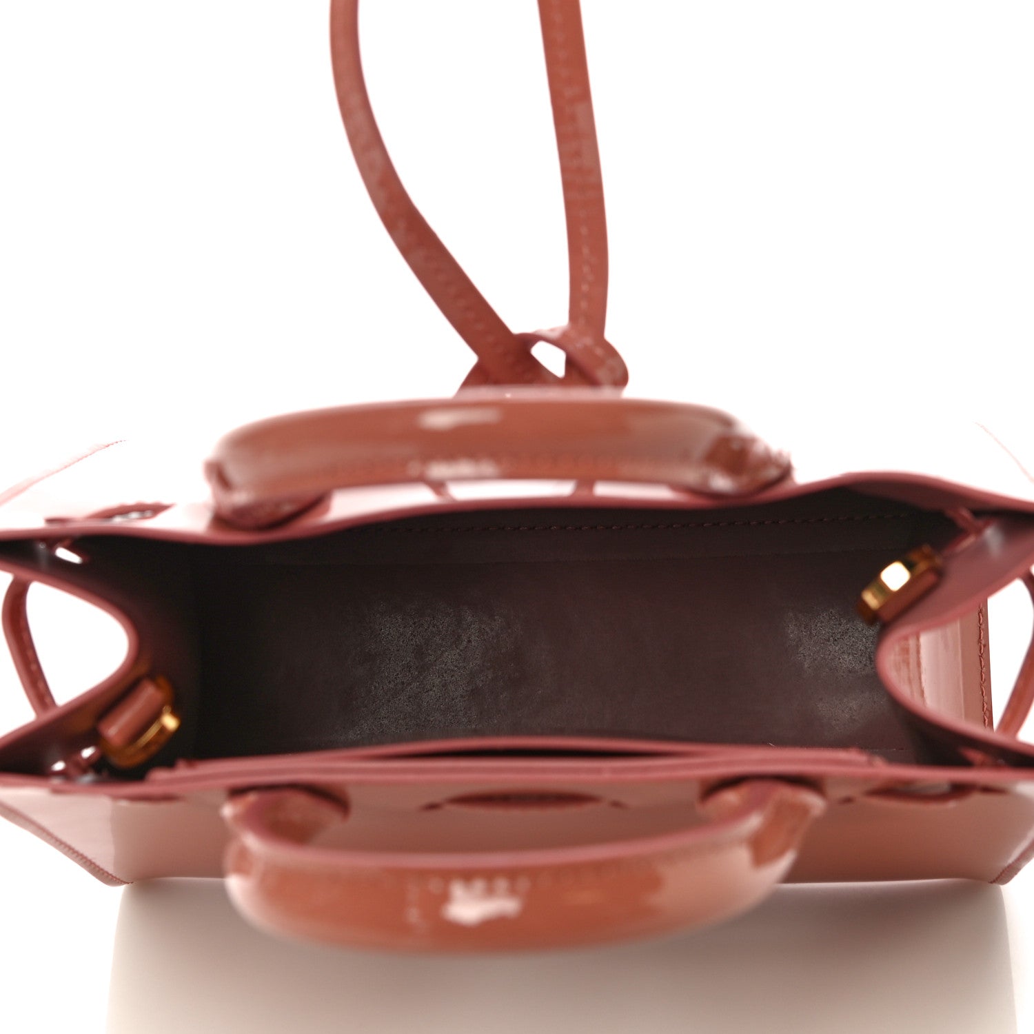 Mansur Gavriel Patent Mini Mini Sun Bag Blush 5 of 9