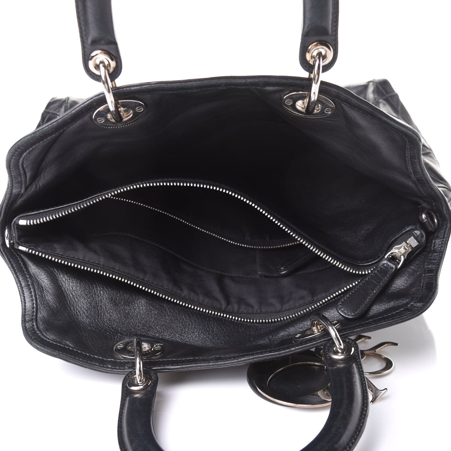 Lambskin Cannage Large Granville Tote Black