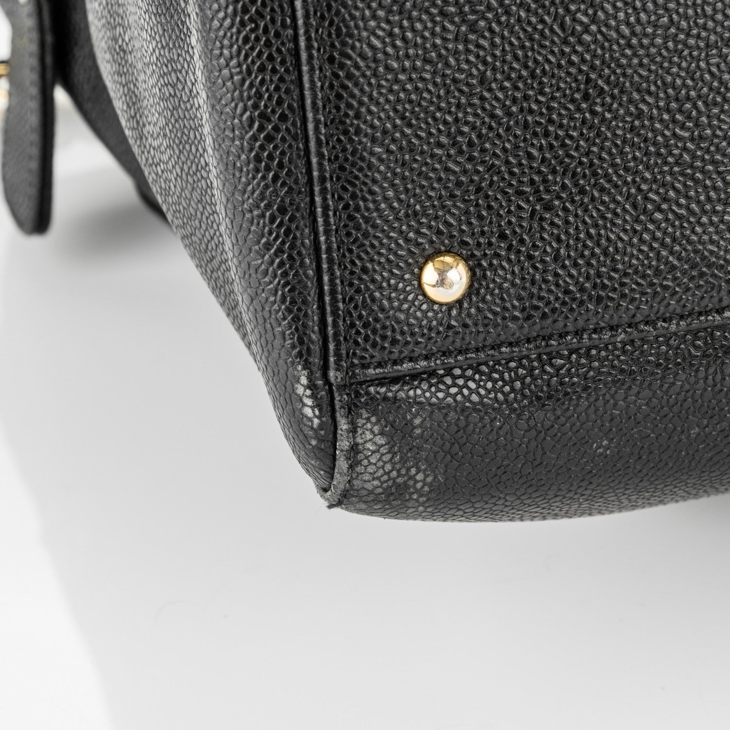 Chanel Caviar Large CC Shoulder Bag Black 9 of 12