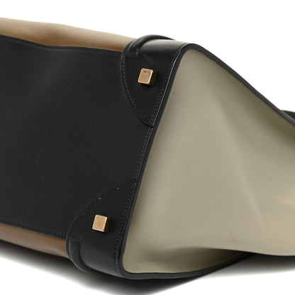 Celine Satin Calfskin Mini Tri-Color Luggage Dark Grey 10 of 20