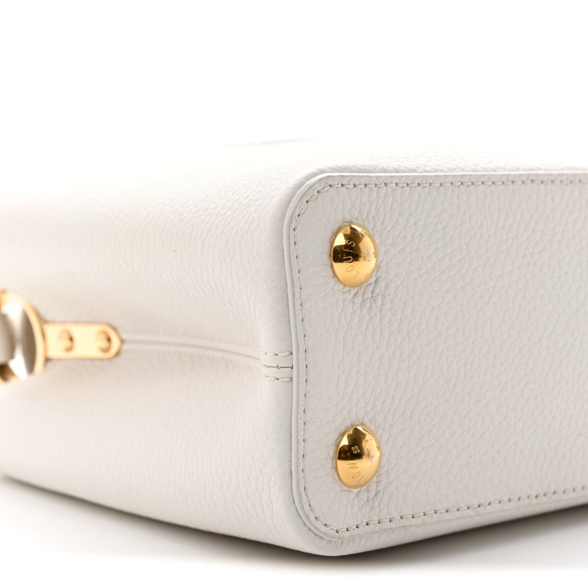 Louis Vuitton Taurillon Capucines BB Snow 8 of 9