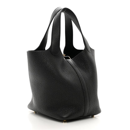 Hermes Taurillon Clemence Picotin Lock 18 PM Black 3 of 11