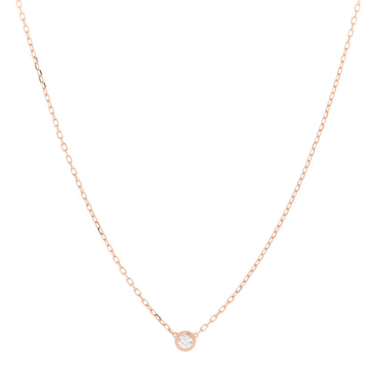 Cartier 18K Pink Gold Diamond SM D'Amour Pendant Necklace 1 of 7
