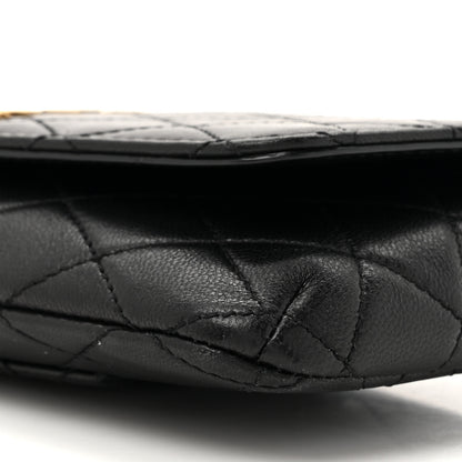 Saint Laurent Lambskin Quilted Gaby Phone Holder Crossbody Bag Black 9 of 16