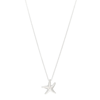 Tiffany Sterling Silver 15mm Elsa Peretti Starfish Pendant Necklace 1 of 4