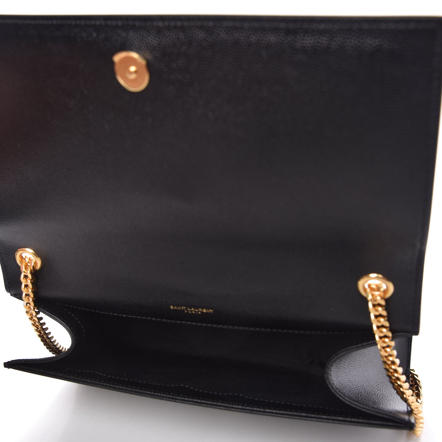 Saint Laurent Grain De Poudre Medium Classic Monogram Kate Satchel Black 5 of 9