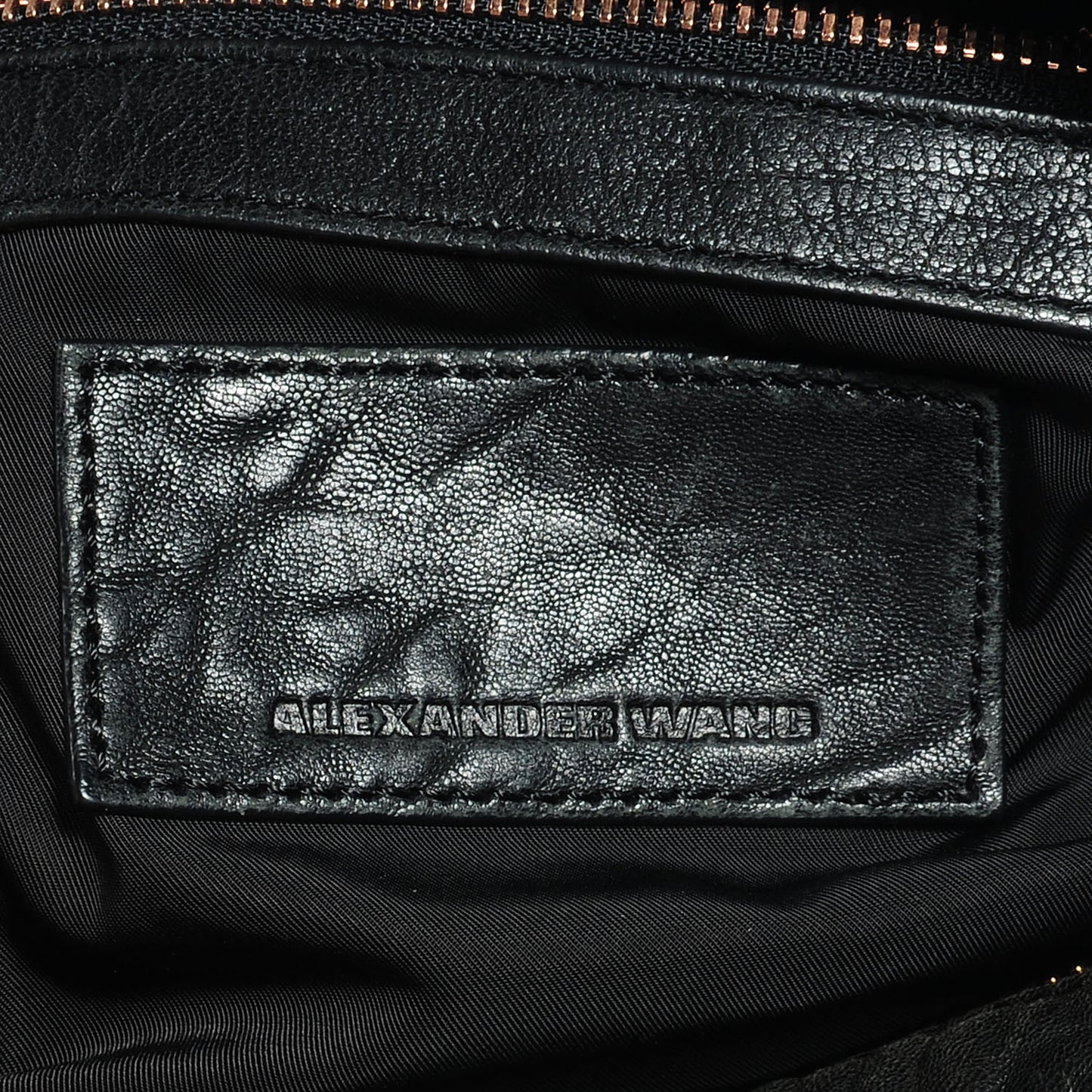 Pebbled Lambskin Rocco Black w Rose Gold Hardware