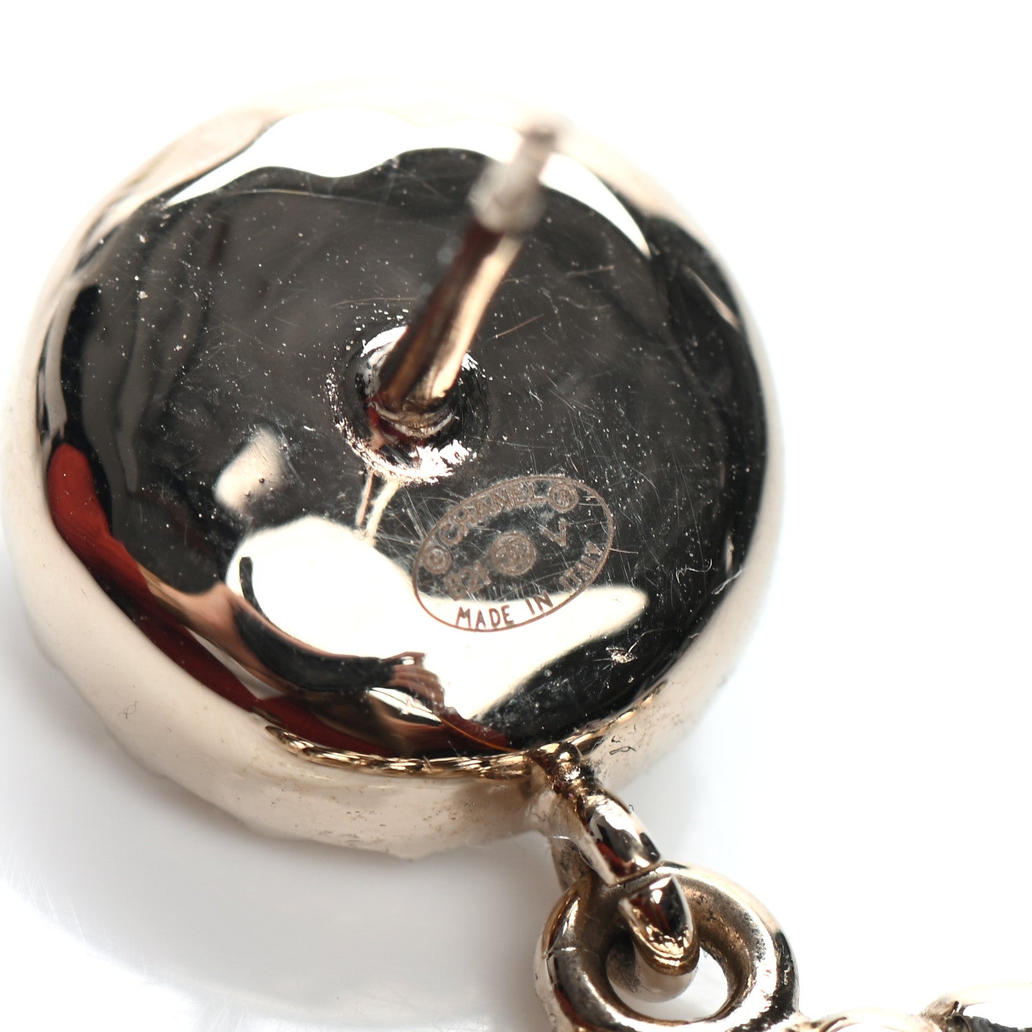 Chanel Crystal Pearl Bow-tiful CC Drop Earrings Gold 4 of 4