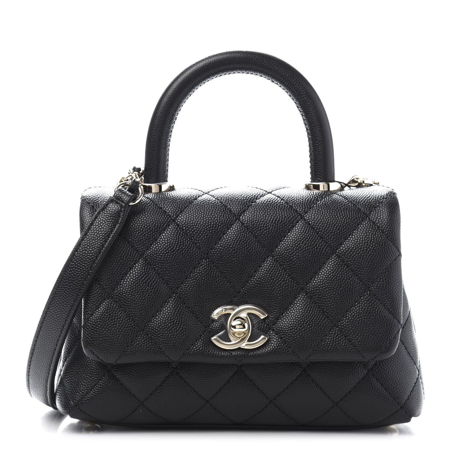Chanel Caviar Quilted Extra Mini Coco Handle Flap Black 1 of 11