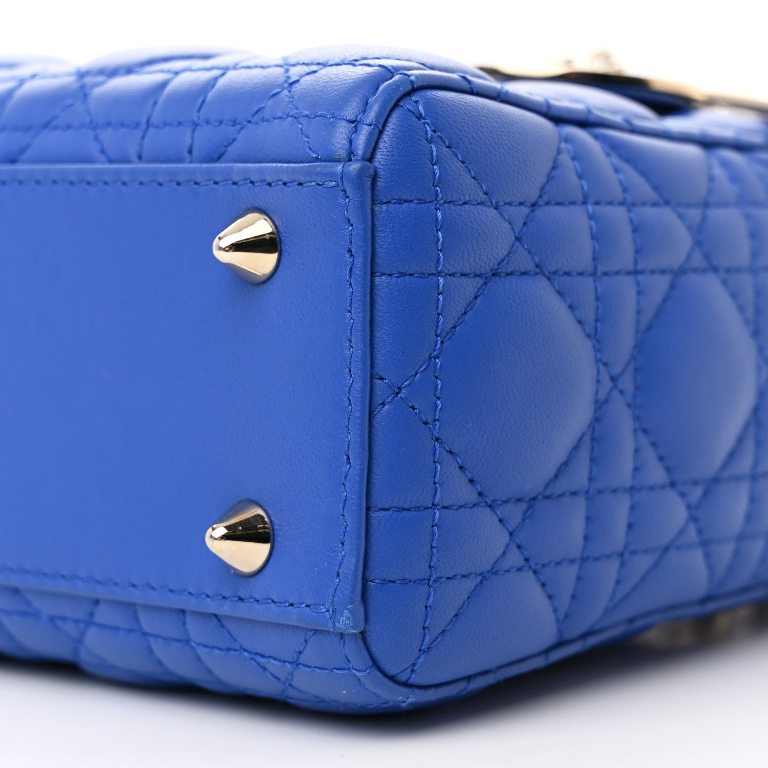 Christian Dior Lambskin Cannage Small My ABCDior Lady Dior Blue 10 of 11