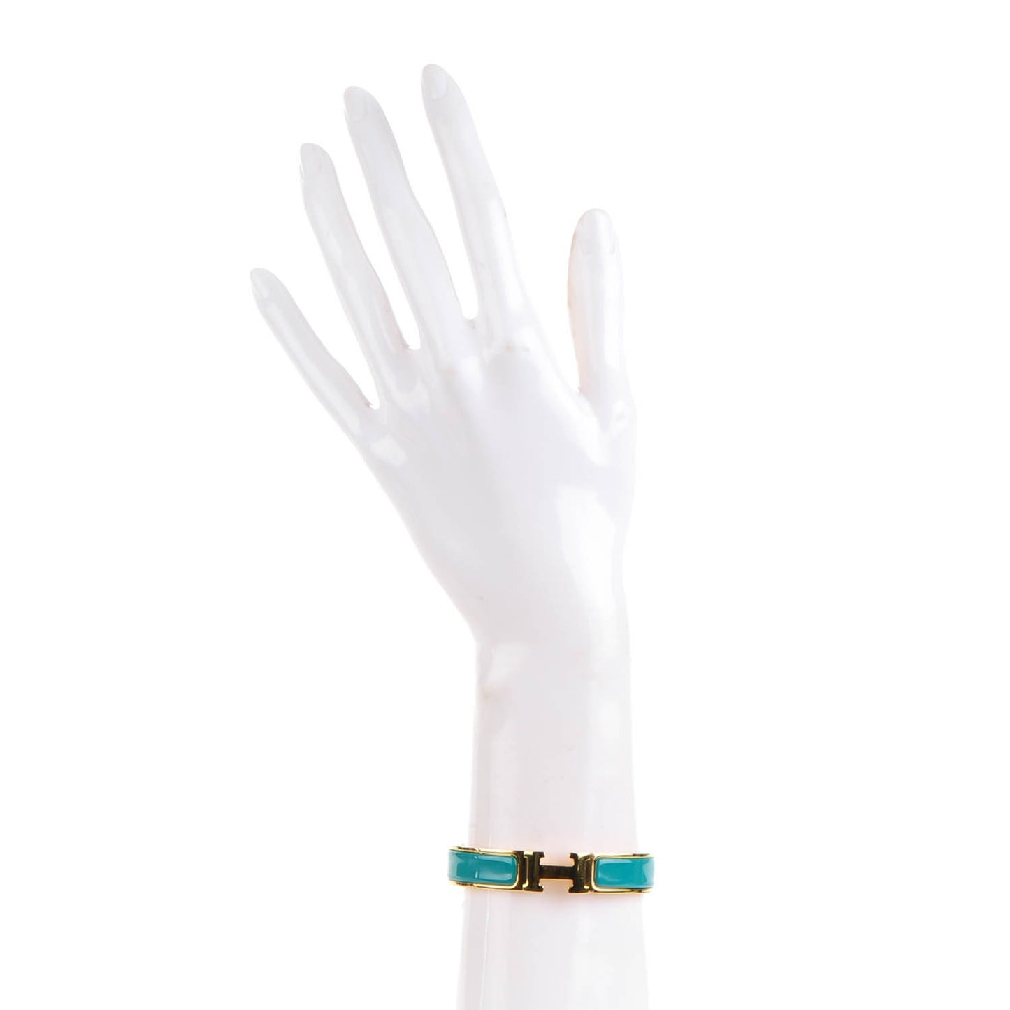 Enamel Narrow Clic Clac H Bracelet PM Emeraude