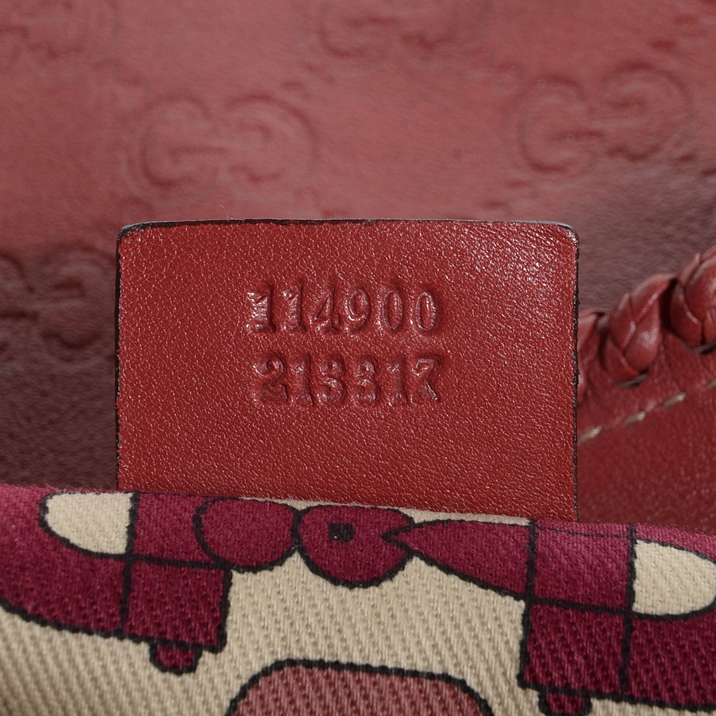 Guccissima Large Horsebit Chain Hobo Red