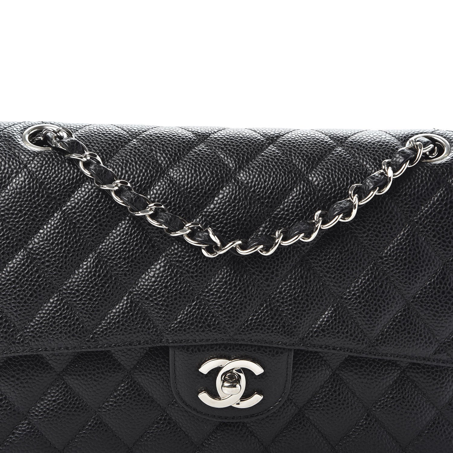 Chanel Caviar Quilted Medium Double Flap Black 9 of 9
