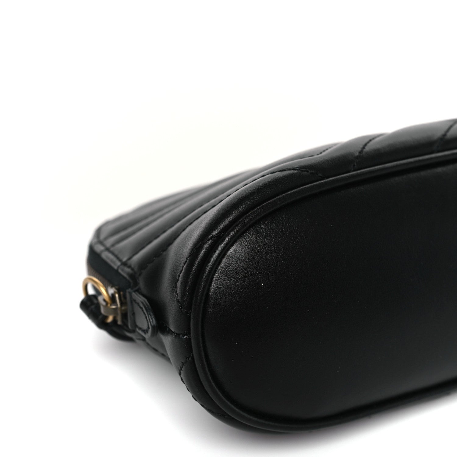 Gucci Calfskin Matelasse Large GG Marmont Pouch Cosmetic Case Black 8 of 10
