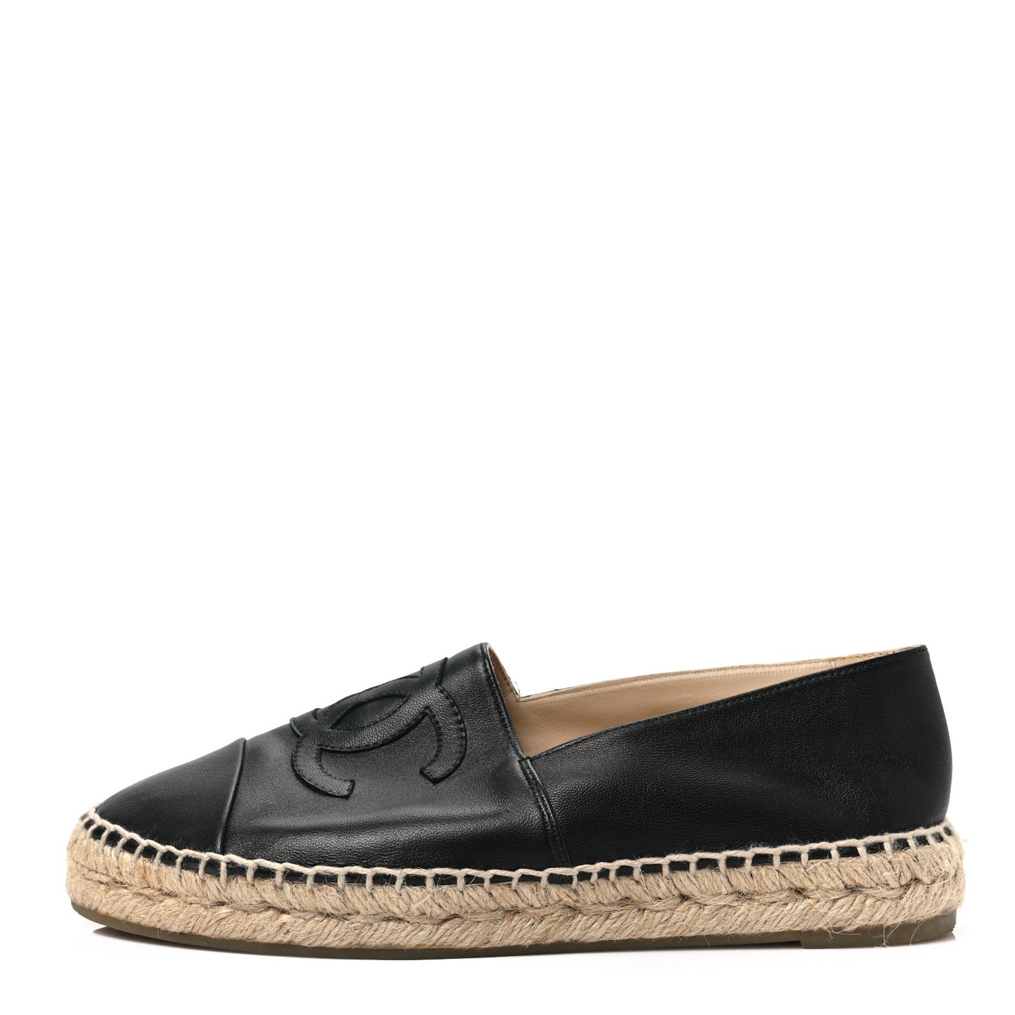 Lambskin CC Espadrilles 39 Black