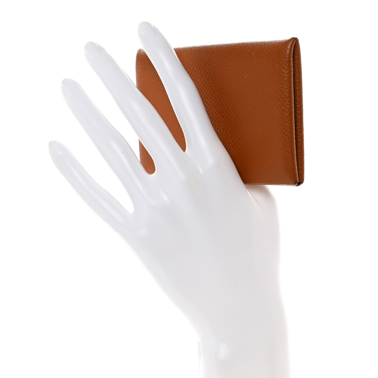 Hermes Epsom Calvi Card Case Gold 2 of 9