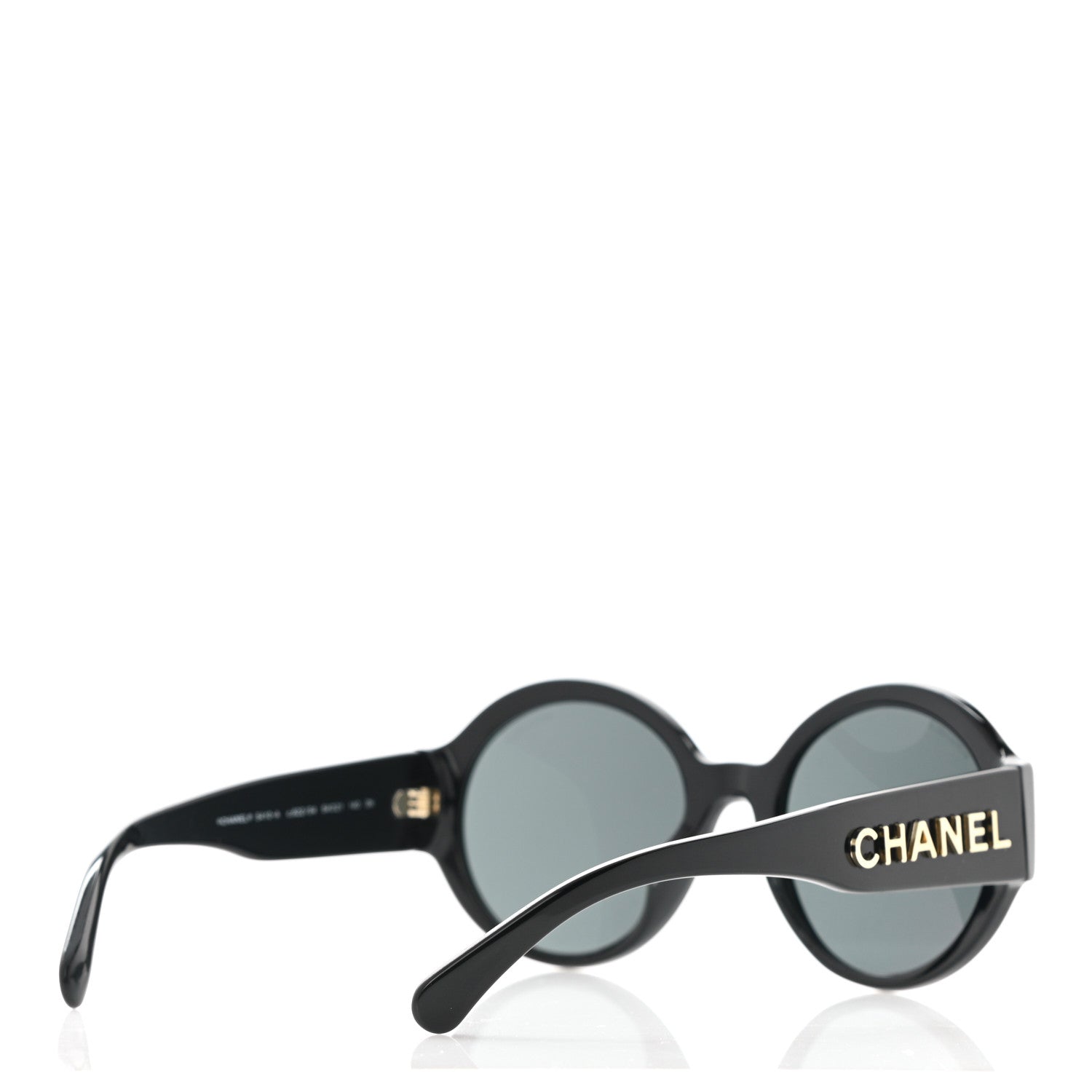 Chanel Acetate Round Sunglasses 5410-A Black 4 of 8