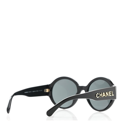 Chanel Acetate Round Sunglasses 5410-A Black 4 of 8