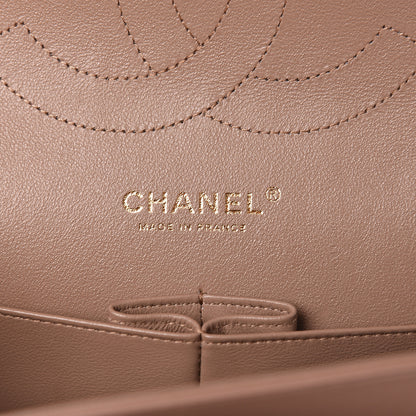 Chanel Lambskin Quilted Jumbo Double Flap Dark Beige 6 of 12