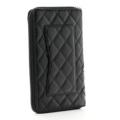Chanel Calfskin Cambon Zip Around Organizer Wallet Black 3 of 8