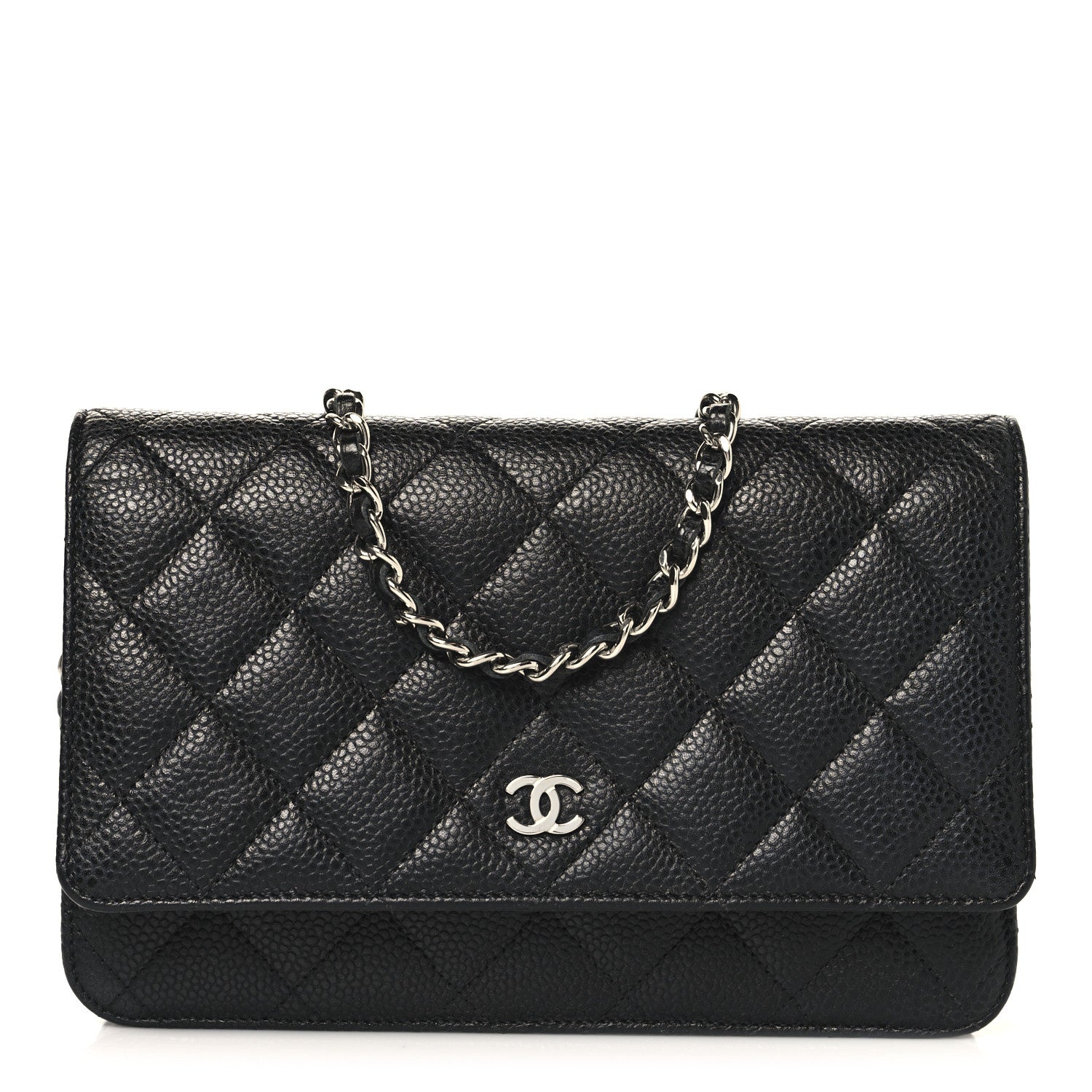 Chanel Caviar Quilted Wallet on Chain WOC Black 1 of 12