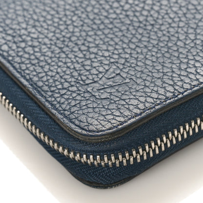 Louis Vuitton Taurillon Vertical Zippy Wallet Navy 9 of 10